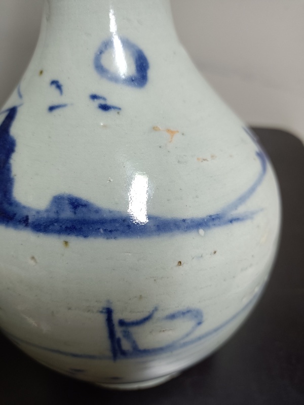 古玩陶瓷青花蒜頭瓶拍賣,當前價格6888元