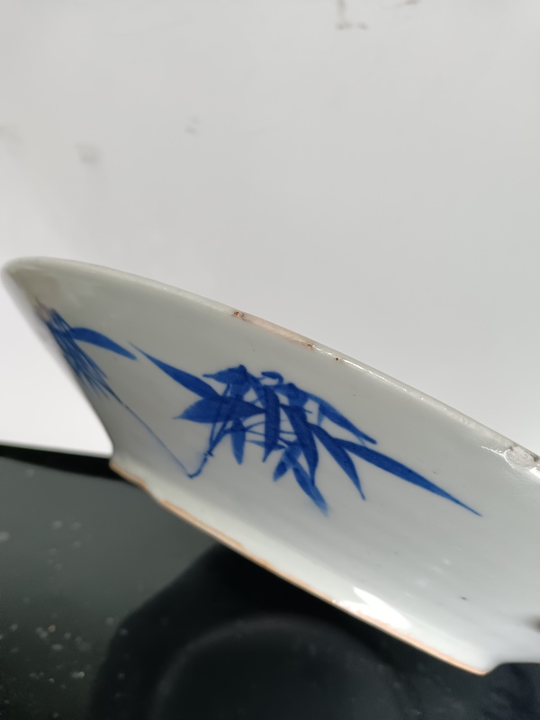古玩陶瓷清道光青花富貴白頭盤拍賣,當前價格5600元
