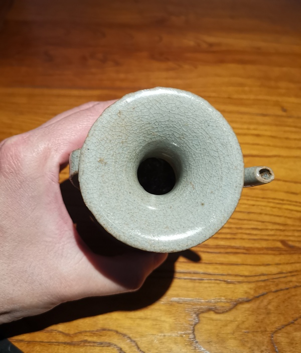 古玩陶瓷宋元青釉小執(zhí)壺拍賣,當(dāng)前價(jià)格1800元