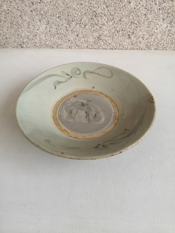 古玩陶瓷龍泉青瓷青花花卉盤拍賣,當(dāng)前價(jià)格580元