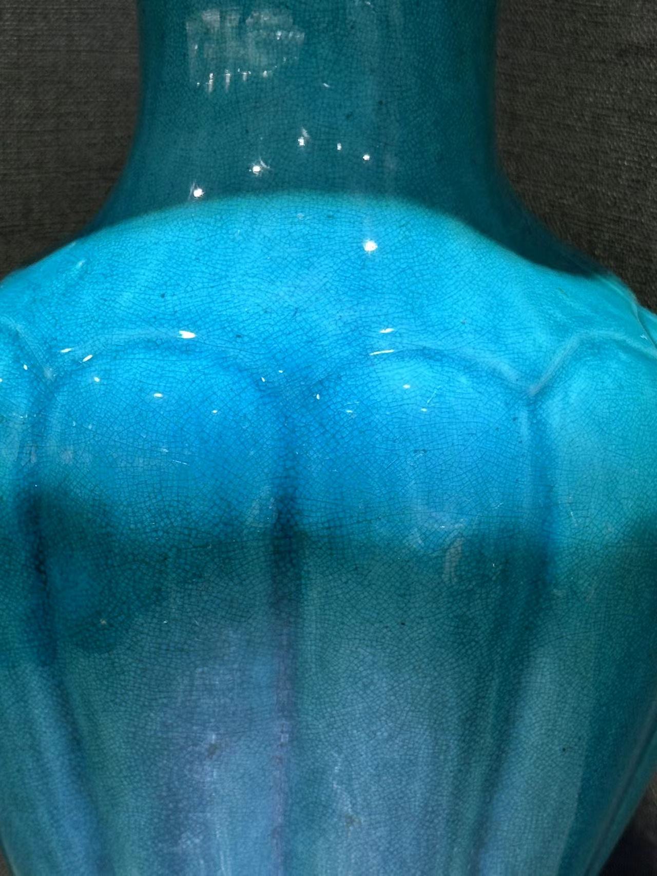 567 孔雀花瓶36cm 明清瓷器/古董收藏/回流精品/包老保真