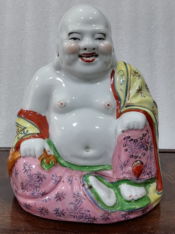 古玩陶瓷粉彩彌勒佛塑像拍賣,當(dāng)前價格860元