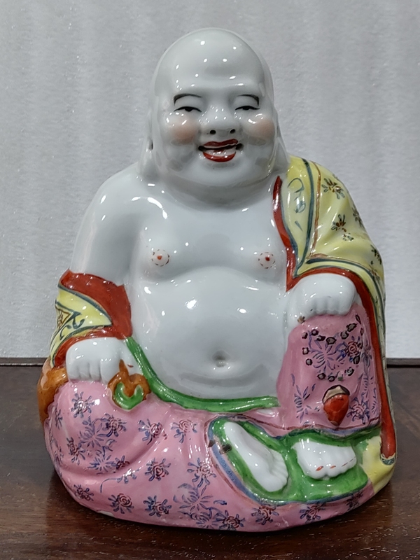 古玩陶瓷粉彩彌勒佛塑像拍賣,當(dāng)前價格860元