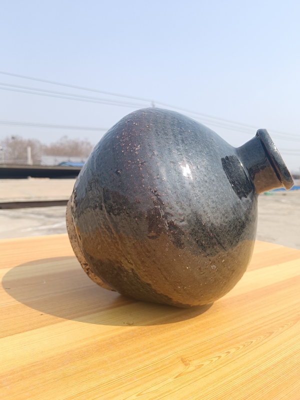 古玩陶瓷元末明初~磁州窯黑釉嘟嚕瓶拍賣,當前價格800元