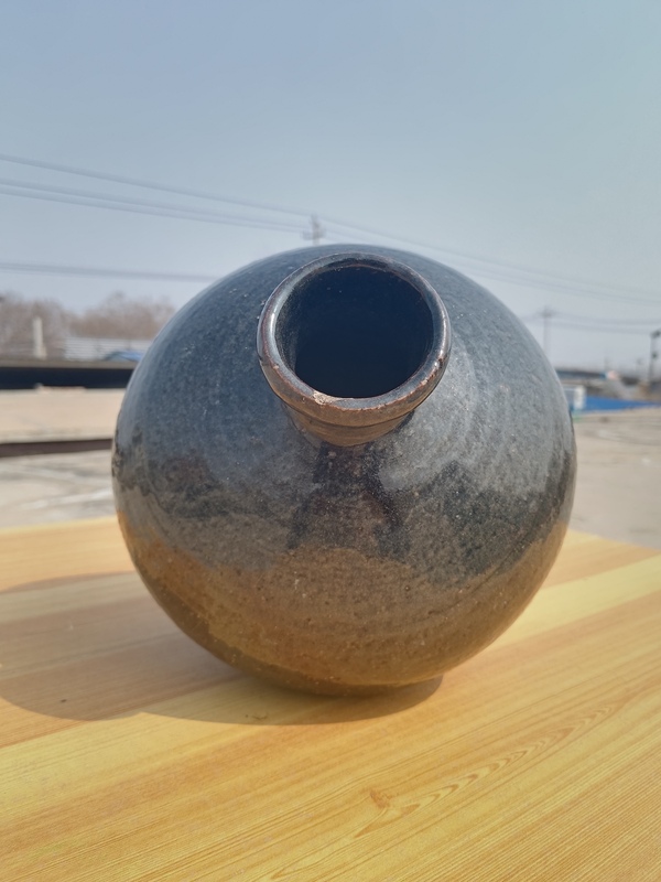 古玩陶瓷元末明初~磁州窯黑釉嘟嚕瓶拍賣,當前價格800元