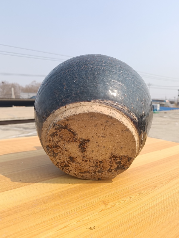 古玩陶瓷元末明初~磁州窯黑釉嘟嚕瓶拍賣,當前價格800元