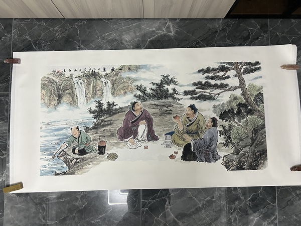 古玩字畫劉紹紅《溪山雅集》拍賣,當前價格850元
