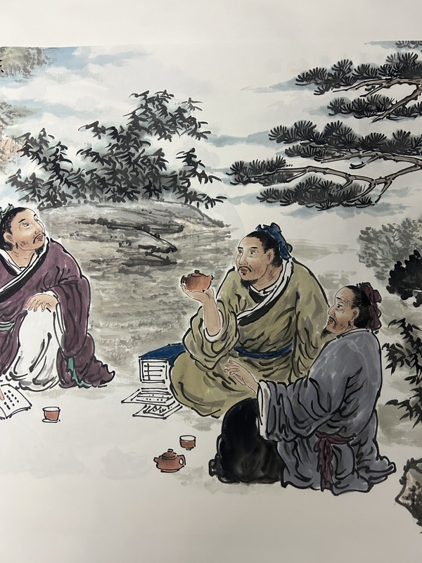 古玩字畫劉紹紅《溪山雅集》拍賣,當前價格850元