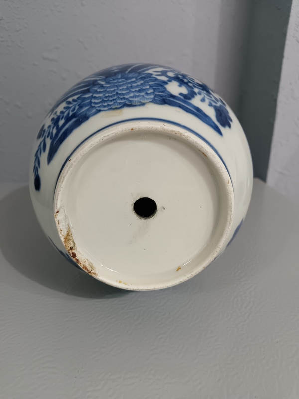古玩陶瓷清乾隆名品菲茨休細路青花花卉瓶拍賣,當前價格3600元