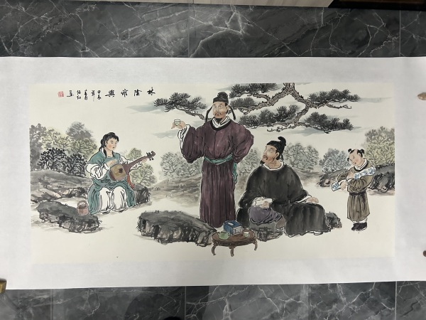 古玩字画刘绍红《人物》拍卖，当前价格750元