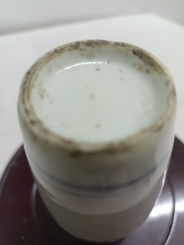 古玩陶瓷清中晚青花博古圖撇口瓶拍賣，當(dāng)前價格800元