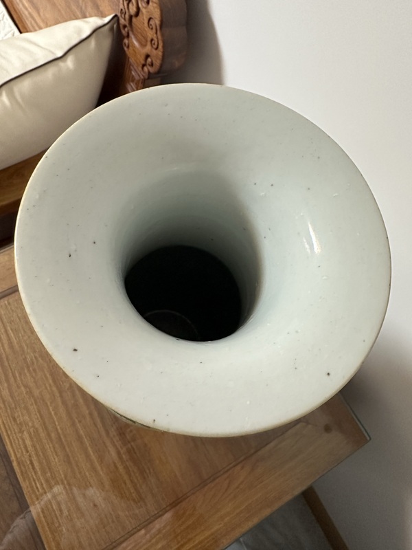 古玩陶瓷粉彩花鳥紋撇口瓶拍賣,當前價格11500元