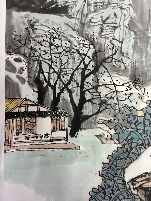 古玩字畫儲明老師《溪山高隱》拍賣,當前價格550元