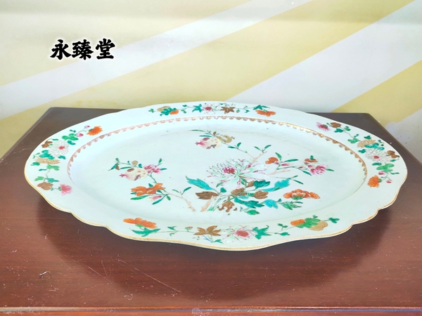 古玩陶瓷【雍正粉彩超級大盤全品】粉彩花卉紋花口盤拍賣，當(dāng)前價格6800元