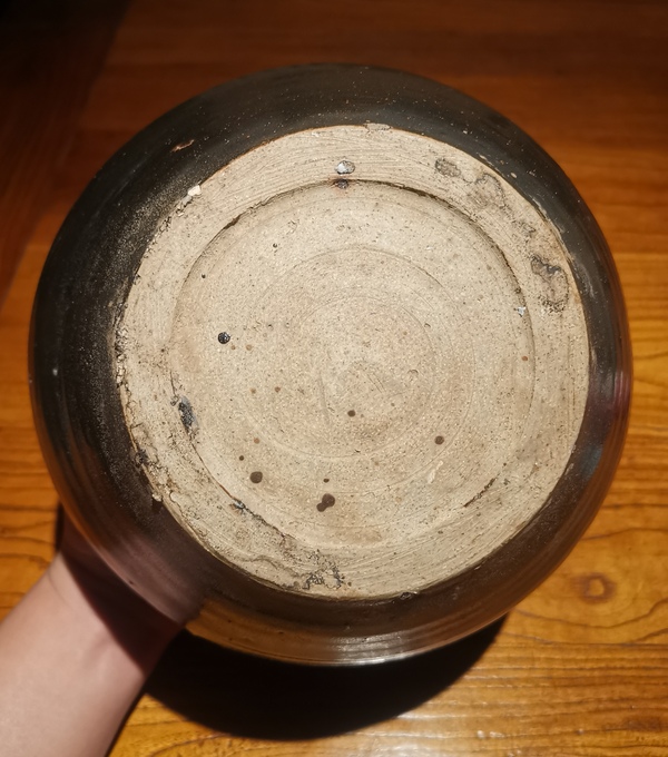 古玩陶瓷金元黑釉唇口大罐拍賣,當(dāng)前價(jià)格500元