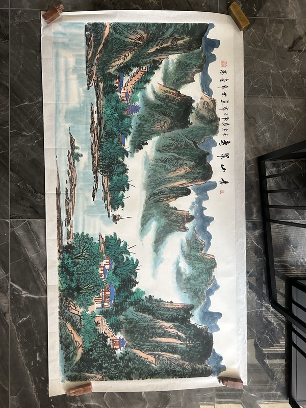 古玩字畫王眾《小青綠山水》拍賣,當前價格1788元