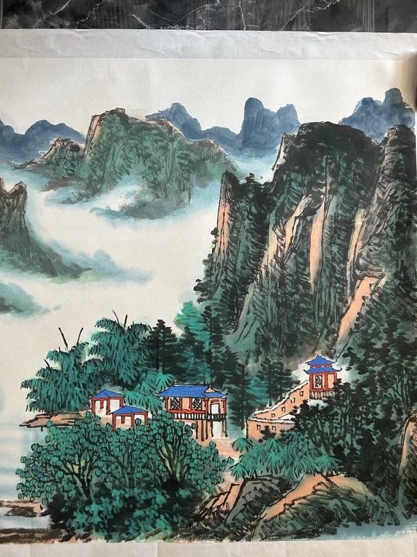 古玩字畫王眾《小青綠山水》拍賣,當前價格1788元