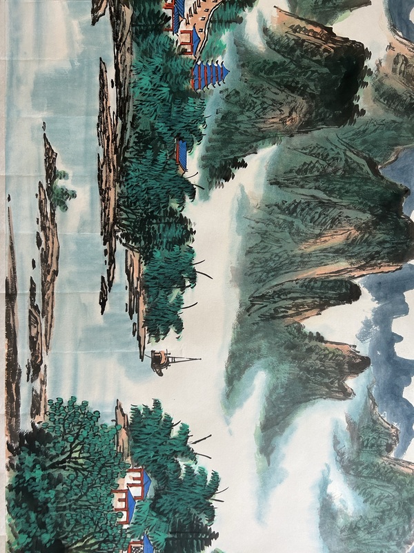 古玩字畫王眾《小青綠山水》拍賣,當前價格1788元
