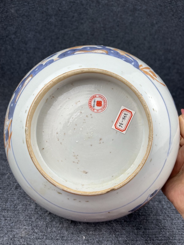 古玩陶瓷青花礬紅碗拍賣,當前價格3888元