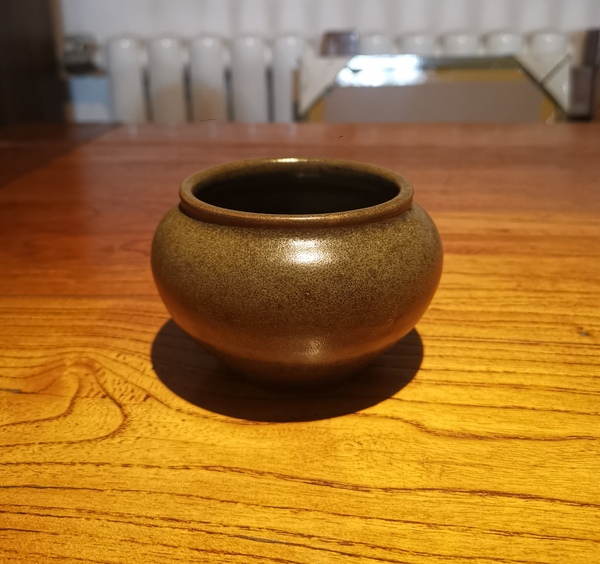古玩陶瓷晚清民國茶葉末釉茶入(已保真)拍賣,當前價格3000元