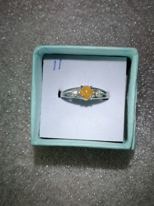古玩玉器天然翡翠鑲嵌戒指拍賣,當前價格220元
