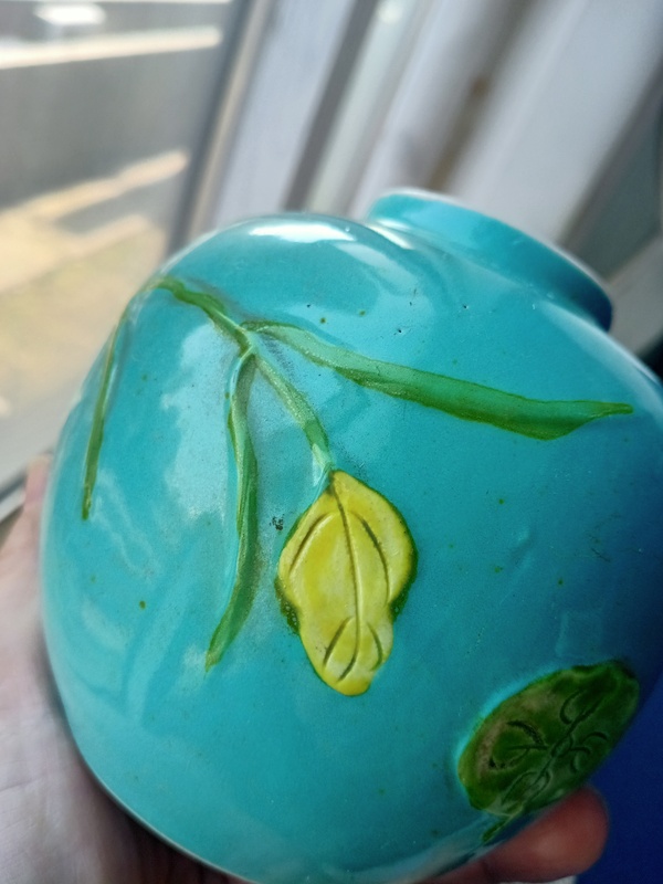 古玩陶瓷松石綠地粉彩一鴛蓮升圖紋罐拍賣,當(dāng)前價(jià)格666元