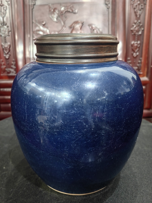 古玩陶瓷康雍霽藍(lán)釉罐拍賣,當(dāng)前價格22000元