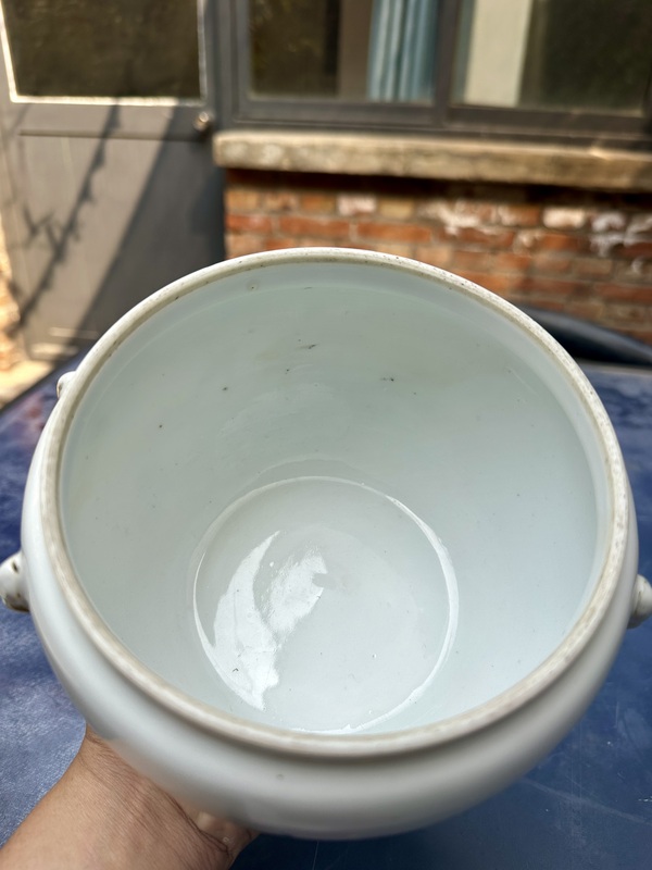 古玩陶瓷細路人物紋淺降彩四系粥罐拍賣,當前價格2222元