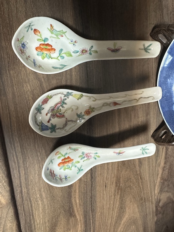 古玩陶瓷蝶紋粉彩湯勺拍賣,當(dāng)前價(jià)格600元