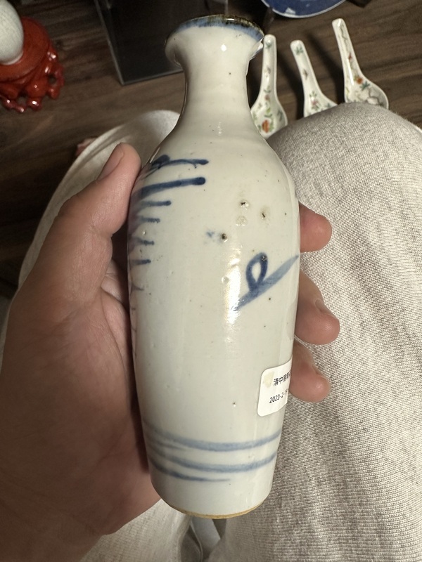 古玩陶瓷青花荷花紋小瓶拍賣,當前價格1450元