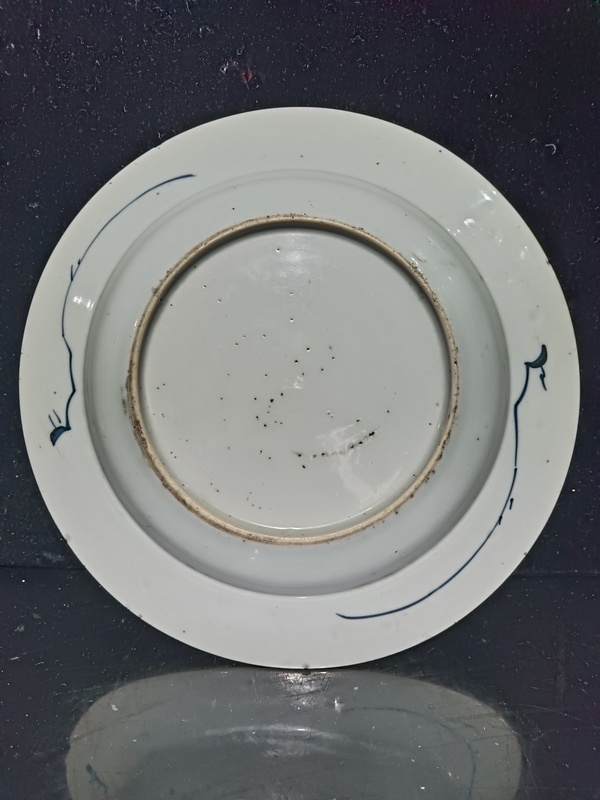 古玩陶瓷清康熙?博古紋青花盤拍賣,當前價格1500元