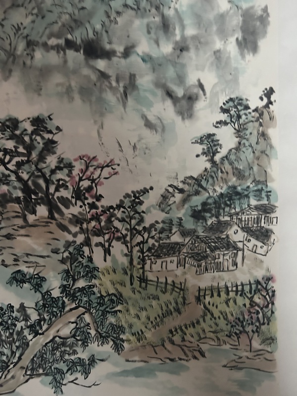 古玩字畫李學榮《攬勝溪山圖》拍賣,當前價格650元