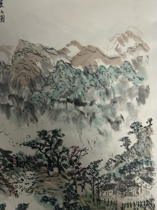 古玩字畫(huà)李學(xué)榮《攬勝溪山圖》拍賣(mài)，當(dāng)前價(jià)格788元