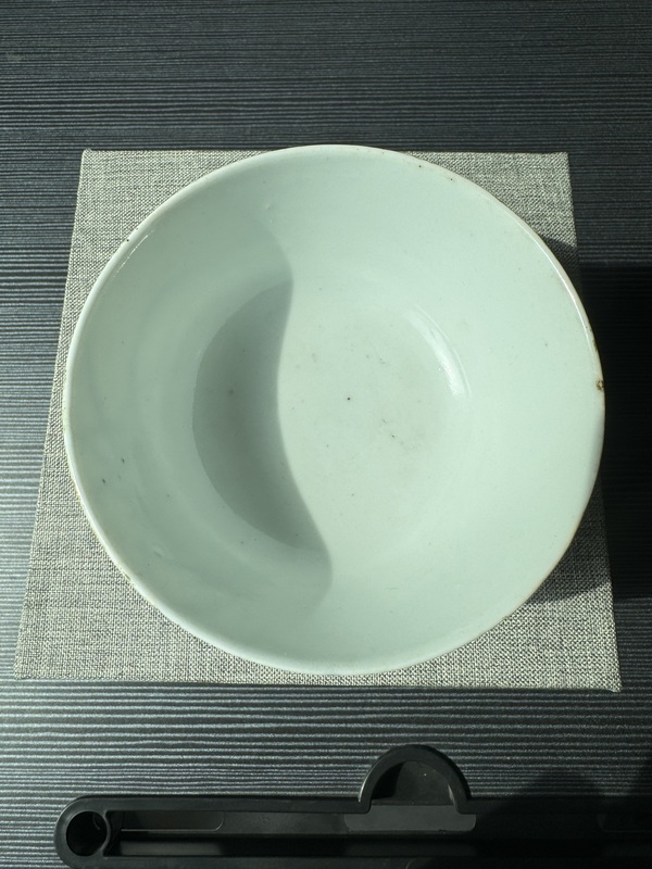 古玩陶瓷清·青花蘭草詩文茶圓拍賣,當前價格1888元