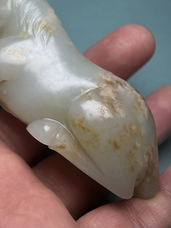 古玩玉器清中期籽料玉馬拍賣(mài),當(dāng)前價(jià)格78800元