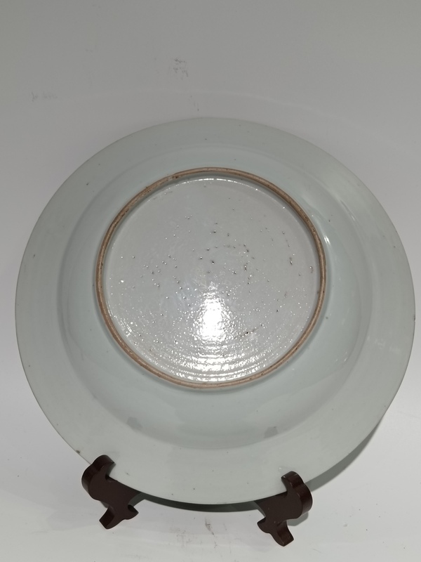 古玩陶瓷清中早期乾隆花鳥紋粉彩盤拍賣,當前價格4500元