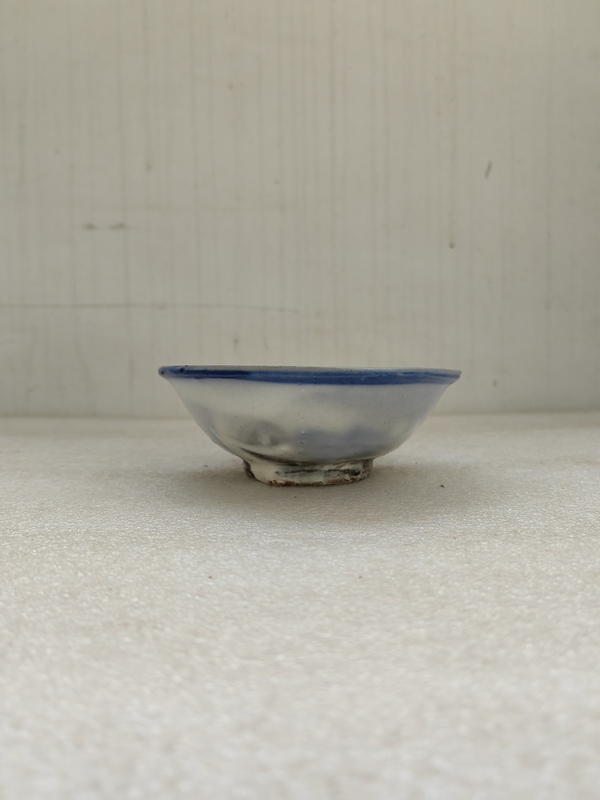 古玩陶瓷磁州窯三魚紋青花碗拍賣,當前價格450元