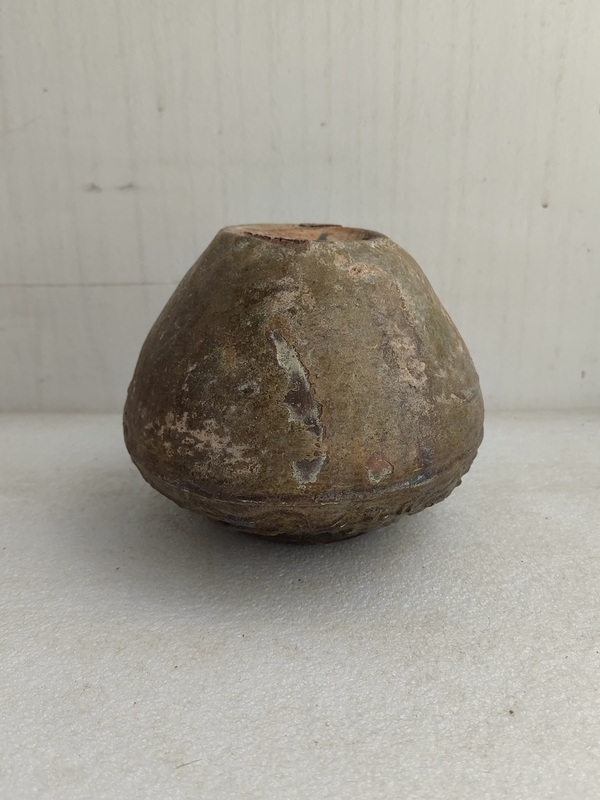 古玩陶瓷漢綠釉跑獸紋罐拍賣,當前價格850元