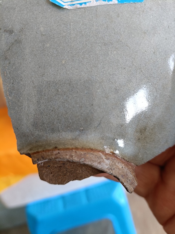 古玩陶瓷館藏級精品鈞窯天藍釉標本拍賣,當前價格880元