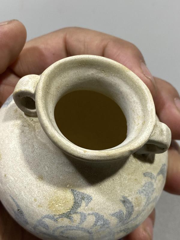 古玩陶瓷元代青花菊花雙系罐拍賣,當前價格5000元