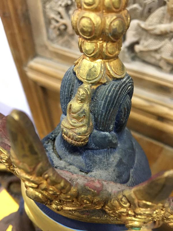 古玩雜項觀音銅造像拍賣,當前價格12000元