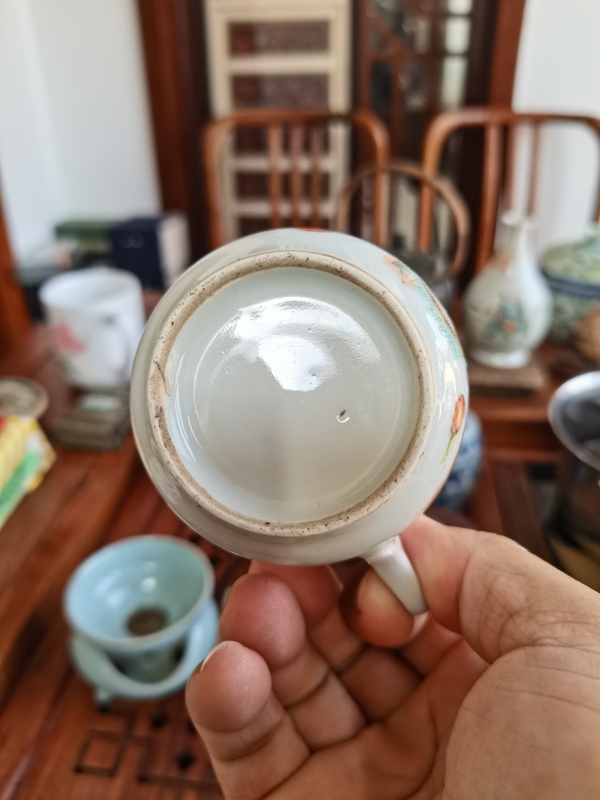 古玩陶瓷粉彩博古圖茶杯拍賣，當(dāng)前價格900元