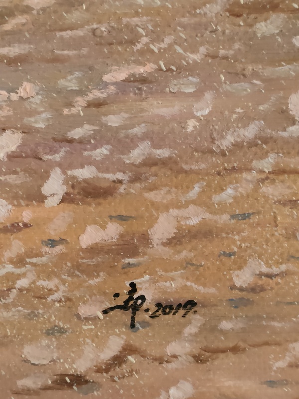 古玩字畫油畫家二郎作品《駿馬》拍賣,當前價格1800元