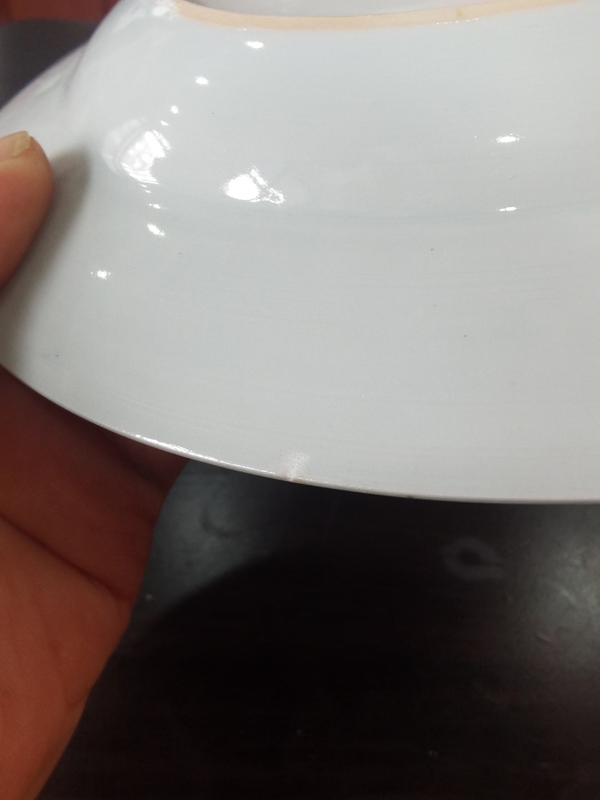 古玩陶瓷青花洞石花卉紋折沿盤拍賣,當前價格1800元