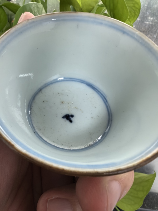 古玩陶瓷清康熙青花花卉紋茶杯拍賣，當前價格1800元