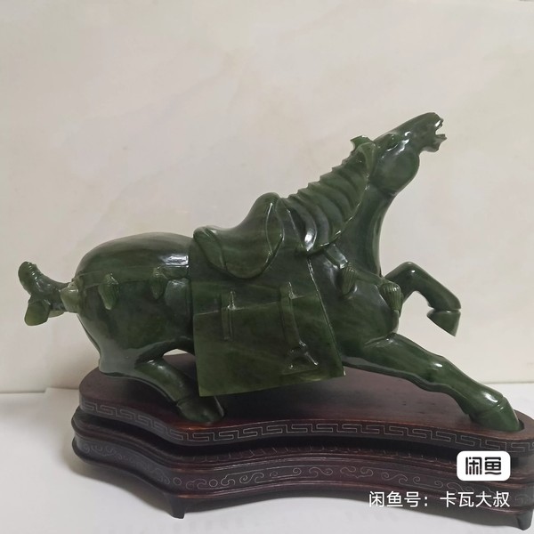 古玩玉器碧玉馬拍賣，當前價格6000元