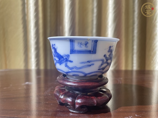 古玩十九世紀(jì)·青花人物故事紋杯真品鑒賞圖