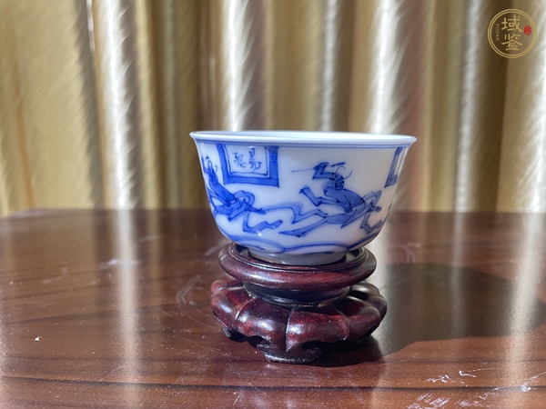 古玩陶瓷十九世紀(jì)·青花人物故事紋杯真品鑒賞圖