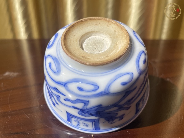 古玩陶瓷十九世紀(jì)·青花人物故事紋杯真品鑒賞圖
