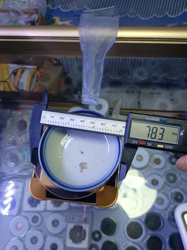 古玩陶瓷民國~青花足圈紋小碟拍賣,當前價格88元